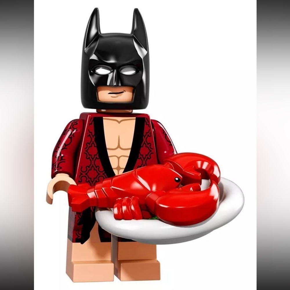 “Lobster-Lovin' Batman" minifigure from The LEGO Batman Movie Series 1